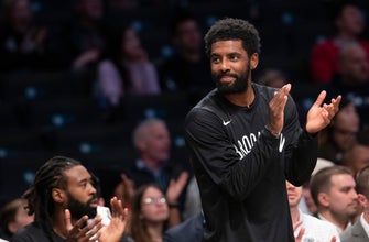 
					Irving, playing with face fracture, leaves Nets-Lakers early
				