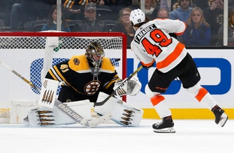 
					Farabee scores in shootout, Flyers beat Bruins 3-2
				