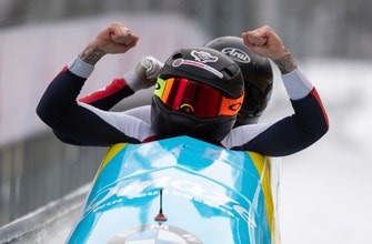 
					Humphries of US wins to near World Cup bobsled overall title
				