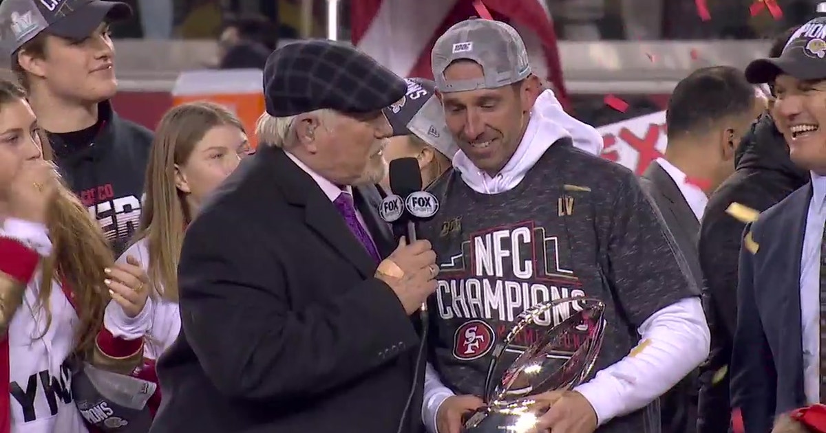 The San Francisco 49ers Nfc Championship Trophy Ceremony Fox Sports