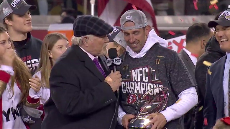 The San Francisco 49ers Nfc Championship Trophy Ceremony Fox Sports