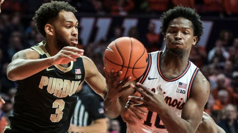 Jahaad Proctor and the Boilermakers never led in the loss to Illinois. AP