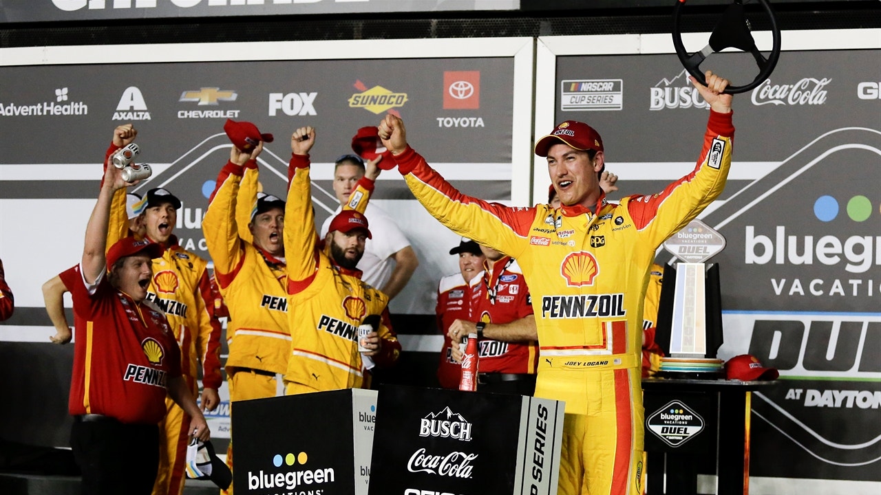 Joey Logano's winning laps of the first Duel qualifying ...