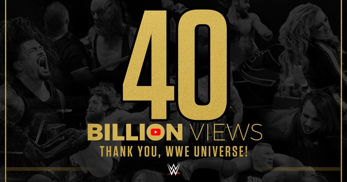 WWE’s YouTube channel surpasses 40 billion views