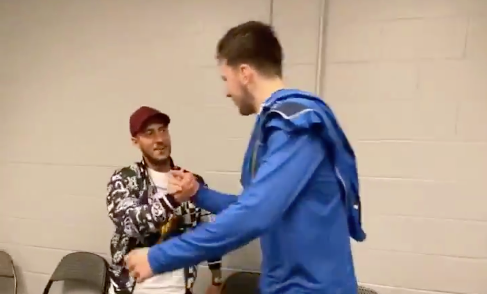 Watch Luka Doncic Meets Eden Hazard After Mavs Pelicans Game Fox Sports