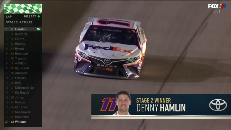 Denny Hamlin Cruises To Stage 2 Victory In Homestead Miami Nascar On Fox Fox Sports