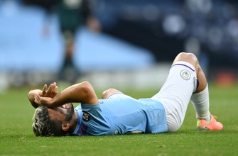 
					Aguero gives Man City injury scare during 5-0 win vs Burnley
				