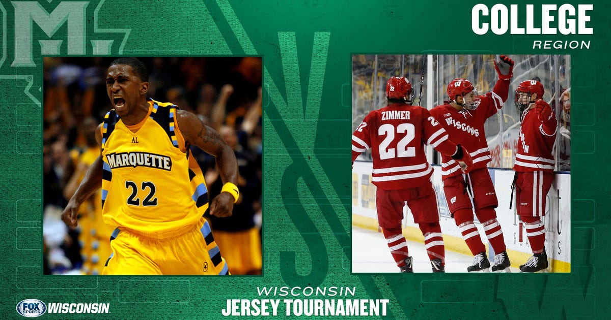 VOTE: Jersey tournament — (2) Marquette patterned trim vs. (3) Badgers men's hockey
