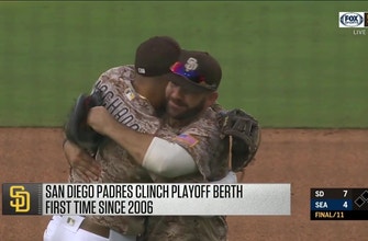 
					WATCH: Padres clinch 2020 postseason berth with win over Mariners
				