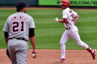 Cardinals rout Tigers 12-2 in Game 1 of doubleheader