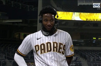 Padres’ Jurickson Profar after walk-off base hit to beat Rockies 1-0