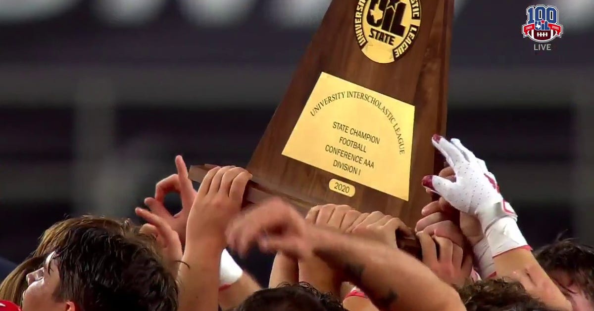 Jim Ned Raises The State Title Trophy UIL State Championship FOX Sports