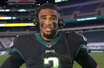 Jalen Hurts on providing spark in first career start, an Eagles 24-21 win over the Saints
