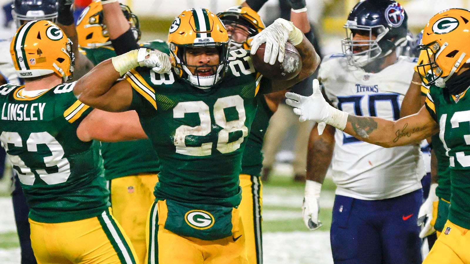 aj dillon packers jersey