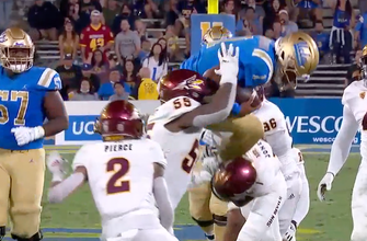 Dorian Thompson-Robinson's shifty fourth down conversion leads to Kyle Philips TD catch, UCLA leads ASU 10-3 thumbnail