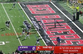 SaRodorick Thompson rushes for one-yard TD to extend Texas Tech’s lead over Kansas State to 14-0