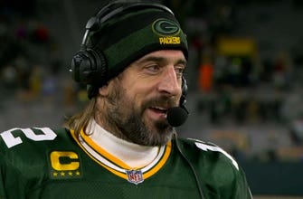 ‘I’m not missing any time’ — Aaron Rodgers speaks with Erin Andrews on his toe injury following win against Rams