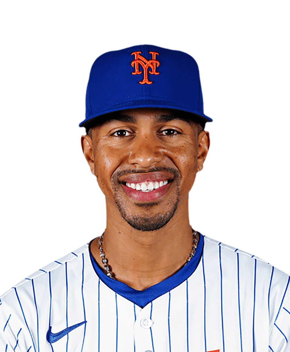 New York Mets Shortstop Francisco Lindor turns a double play on a