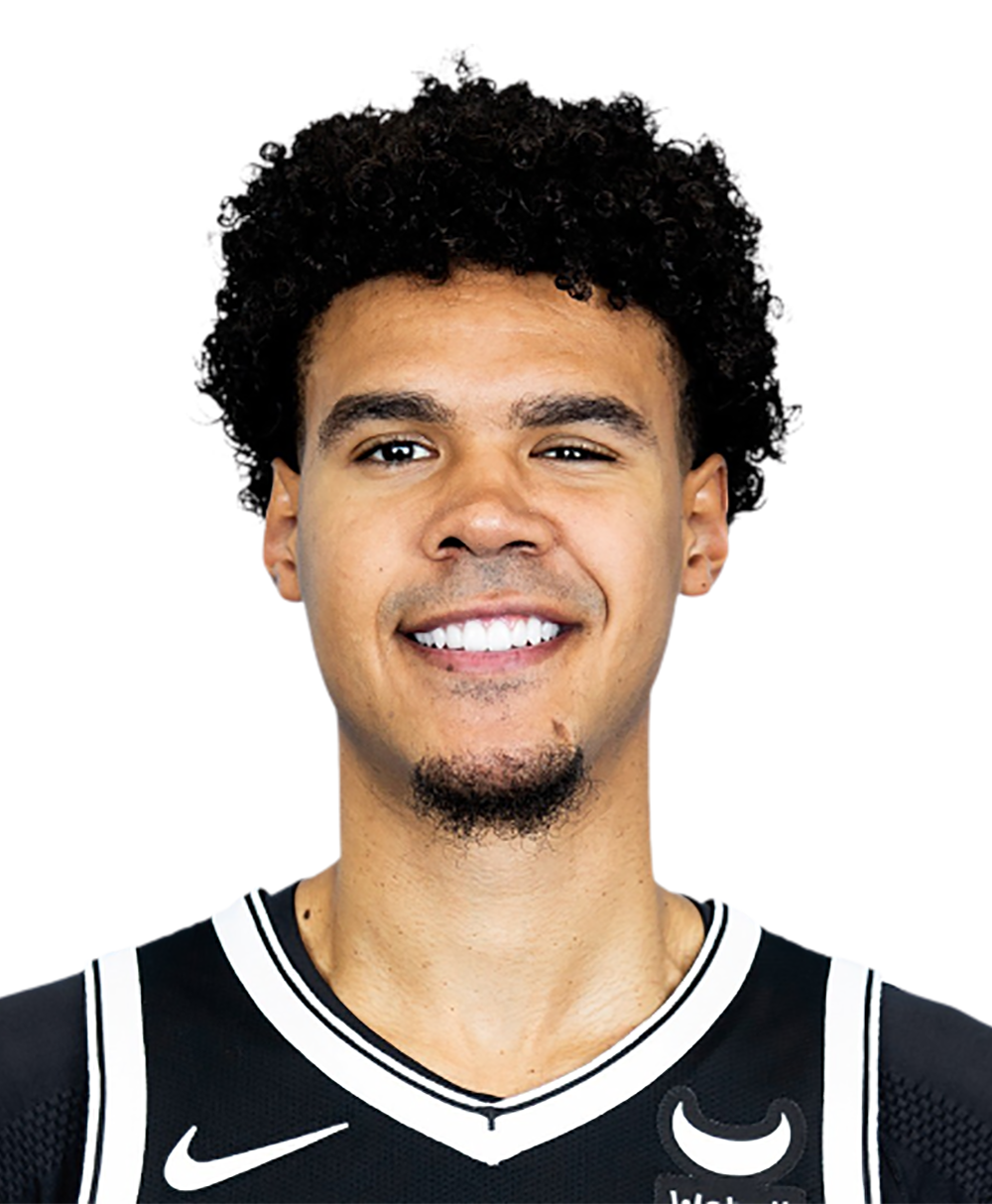 Brooklyn Nets forward Cameron Johnson (2) warms up prior to the