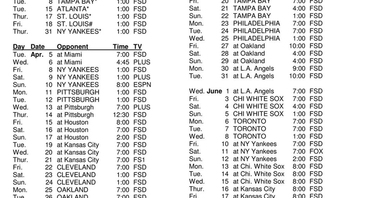 FOX Sports Detroit announces 2016 Tigers TV schedule | FOX ...