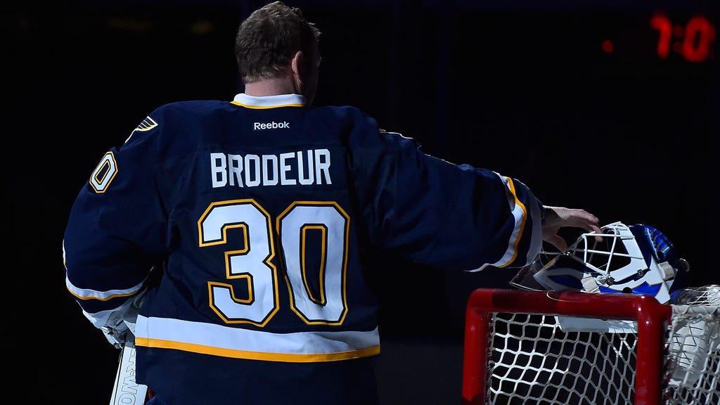 martin brodeur st louis blues jersey