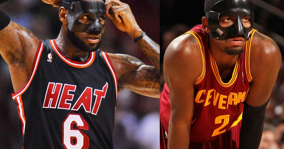 The protective face mask Who wore it better, LeBron James or Kyrie Irving? FOX Sports