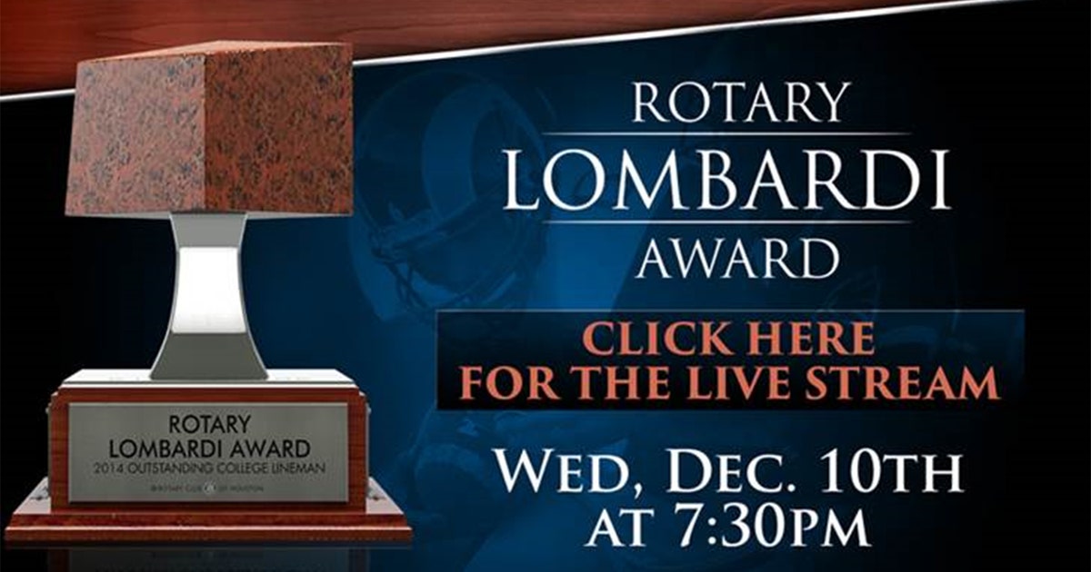 Rotary Lombardi Award ceremony live webcast FOX Sports