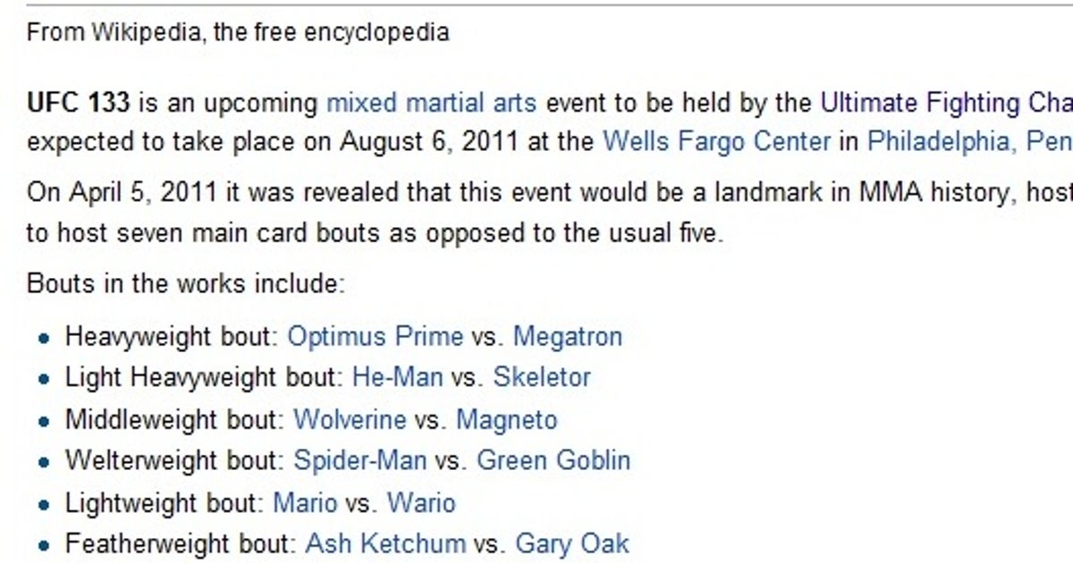 The Most Entertaining Wikipedia Edits For Athletes And Sports Events Fox Sports