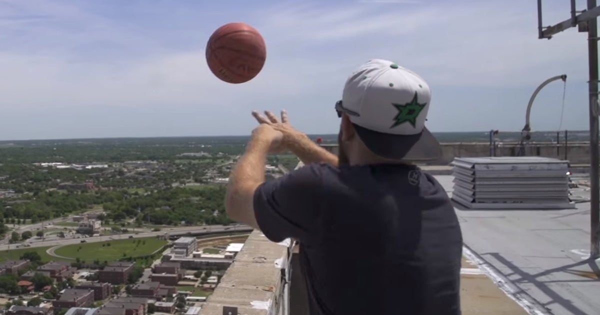 Dude Perfect sets world record by shooting a basketball off a