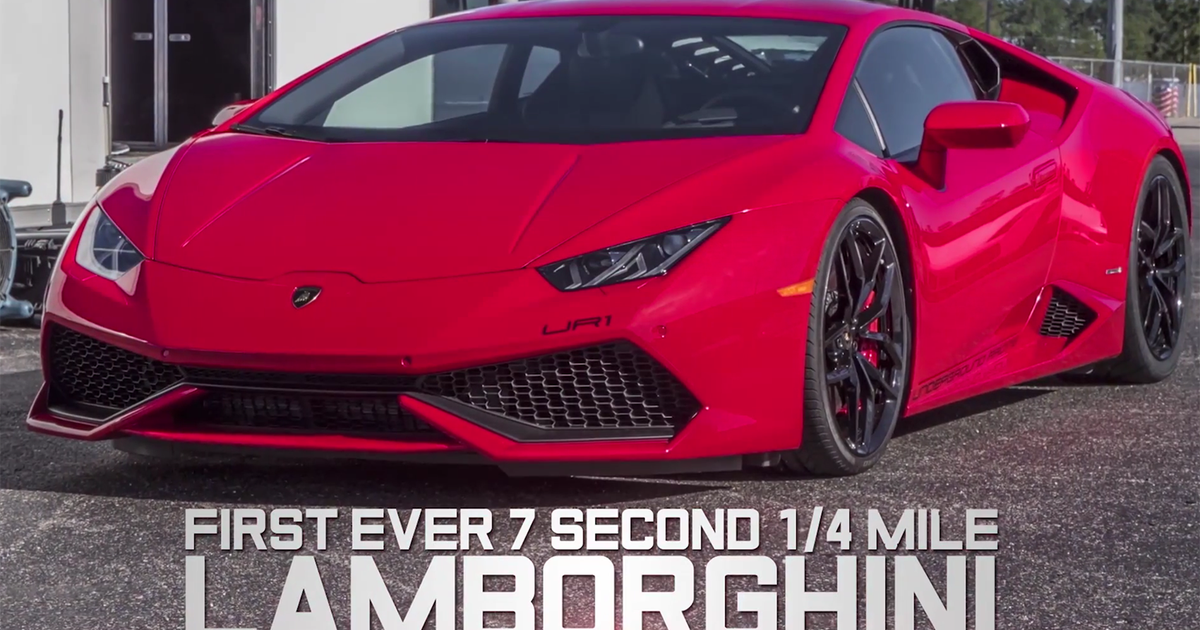 Watch a Huracan run a quartermile in 7.8s FOX Sports