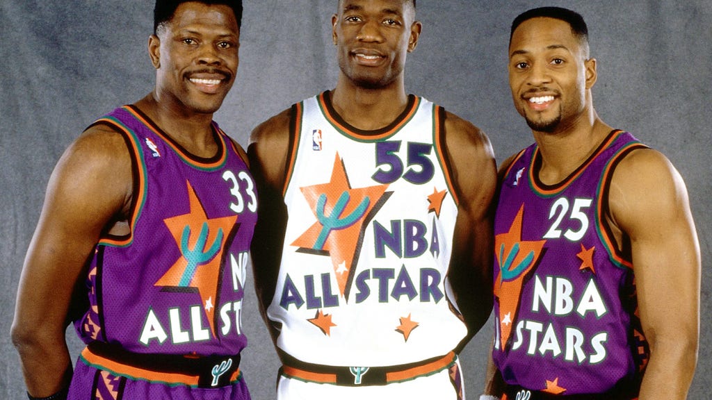 nba all star game phoenix 1995 jersey 