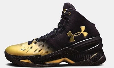 gold steph curry shoes