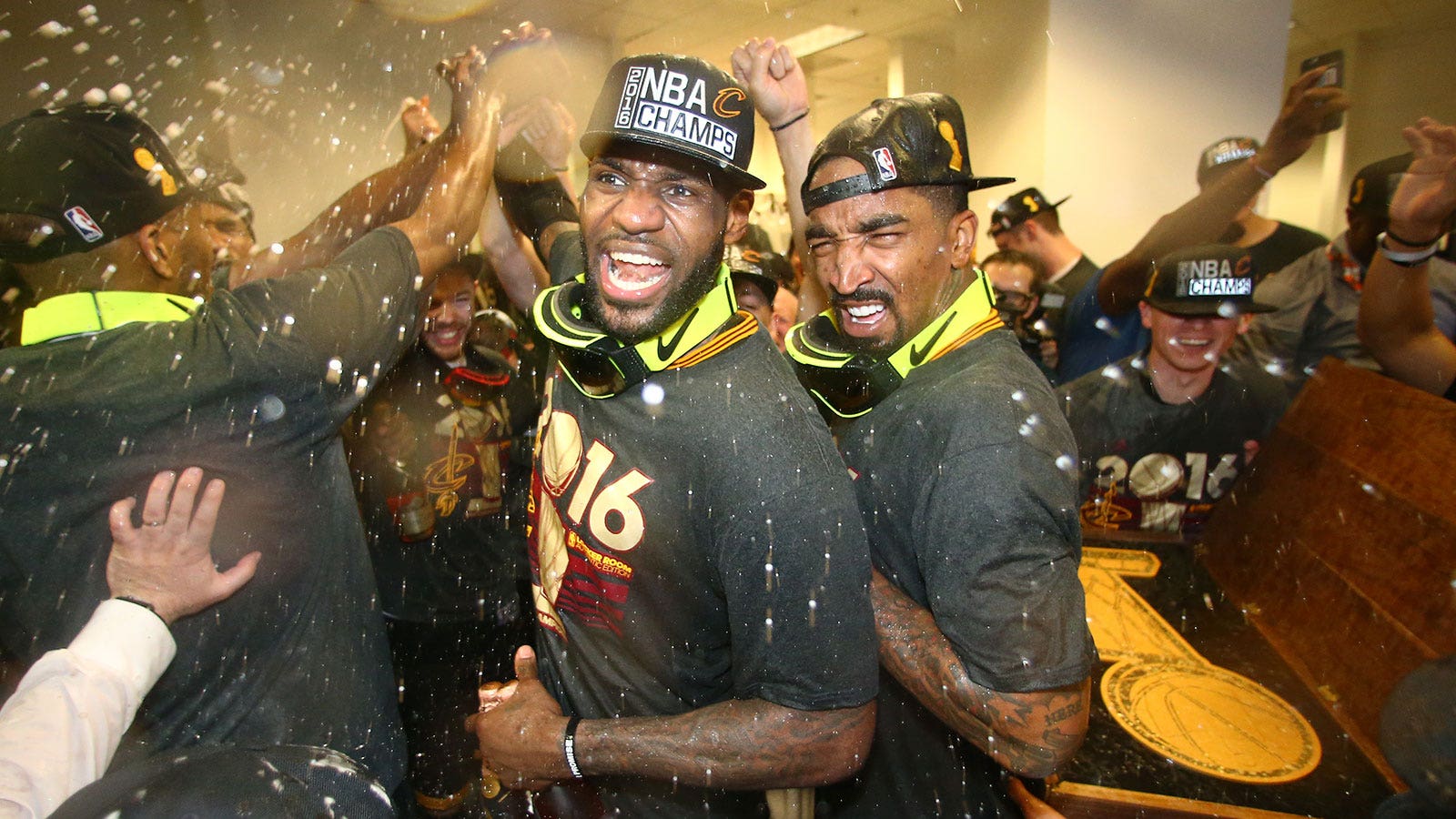 NBA champion J.R. Smith was still shirtless when he got off the ...