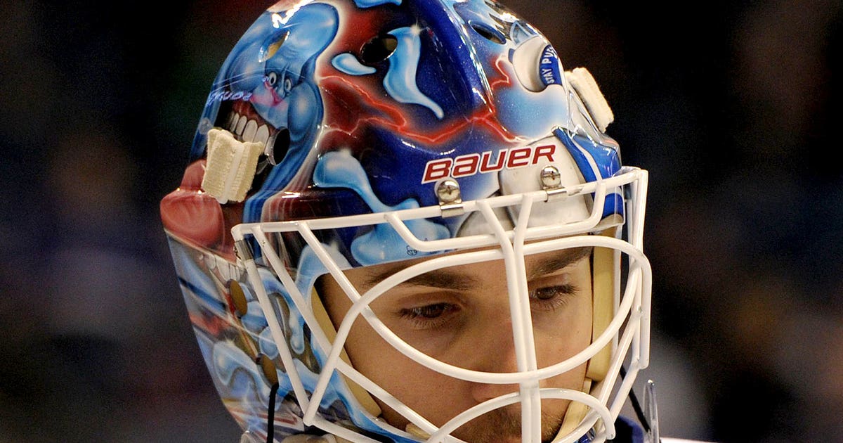 Take a wild guess what's on Ranger goalie Cam Talbot's new mask