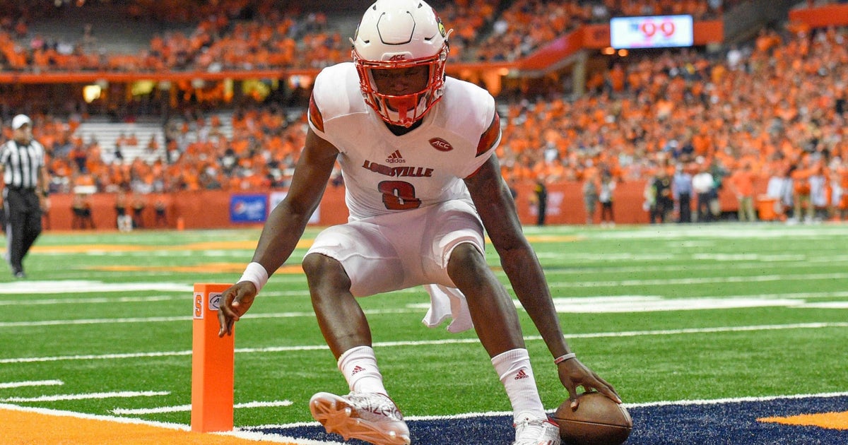 Watch Louisville's Lamar Jackson hurdle a defender in a 5-TD ...