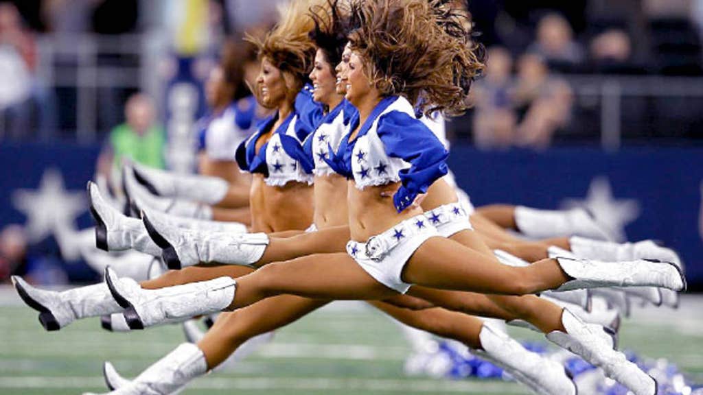 Pro football cheerleader oops