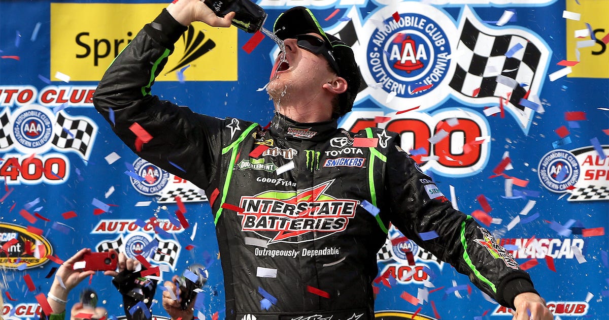 Kyle and Kyle show Busch holds off Larson in wild Fontana finish FOX
