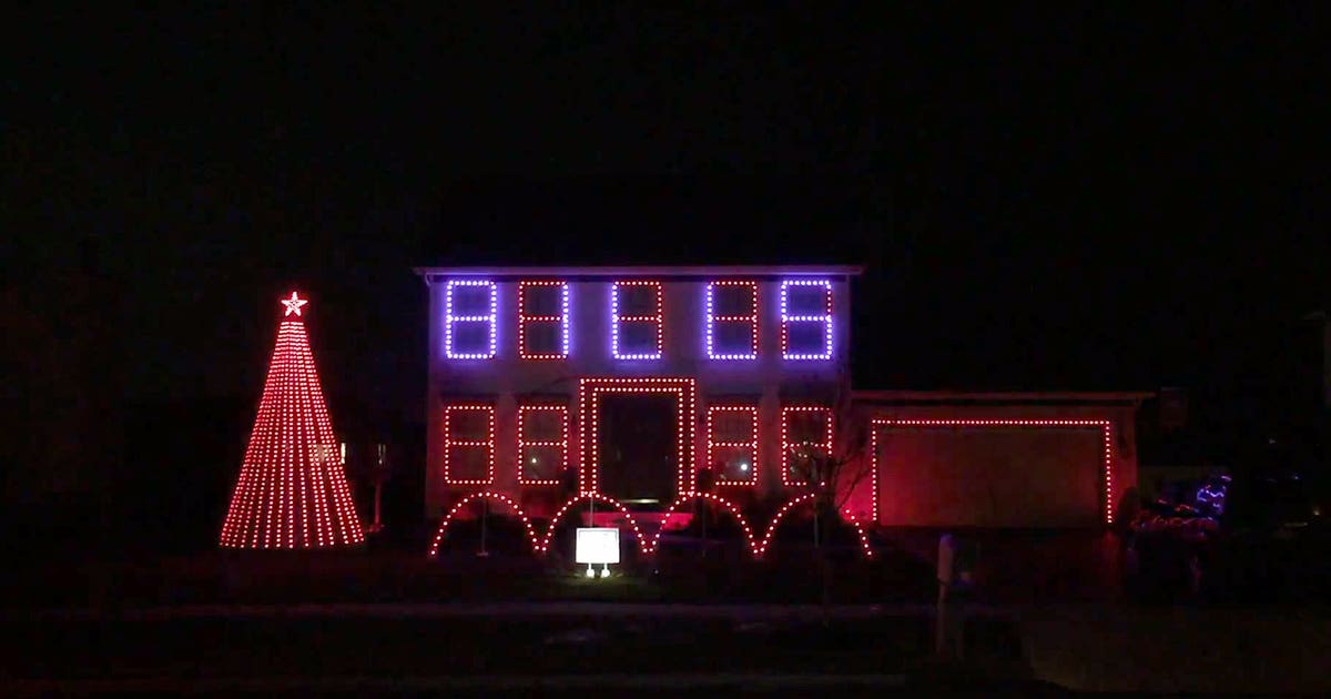 Christmas lights and music combine to make pretty awesome tribute to